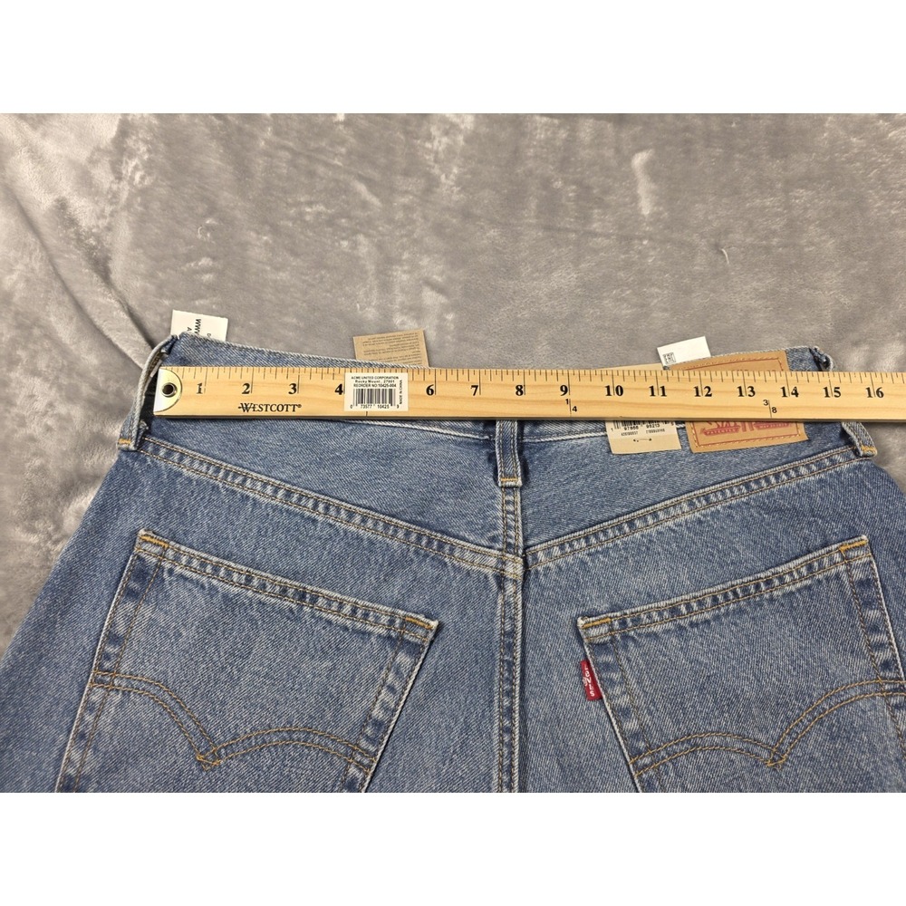 NWT Levi's Women's Mid-Rise 94's Baggy Straight Leg Blue Denim Jeans 30x31 - Picture 4 of 11